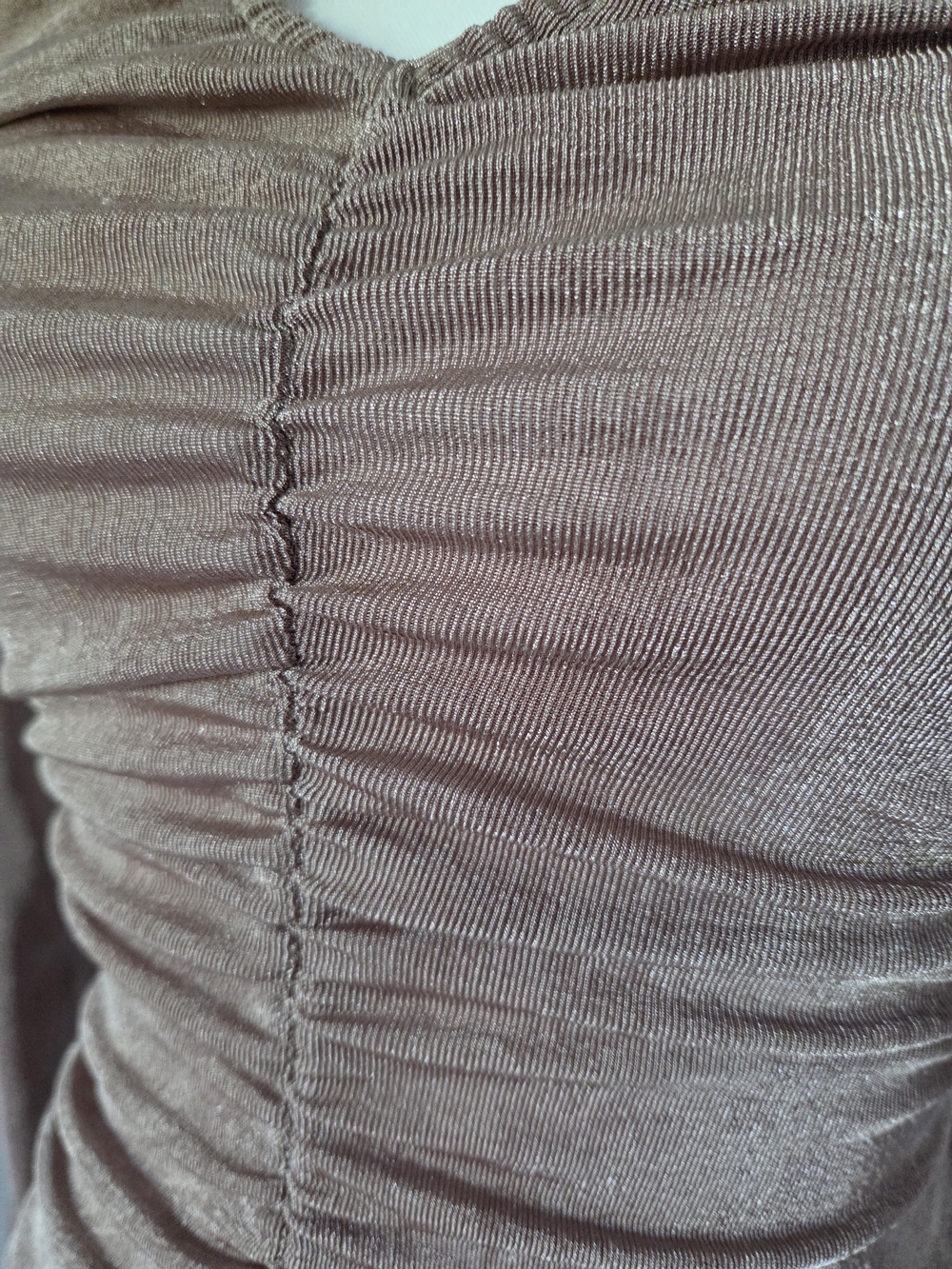 Ruched Women's Skirt in Taupe